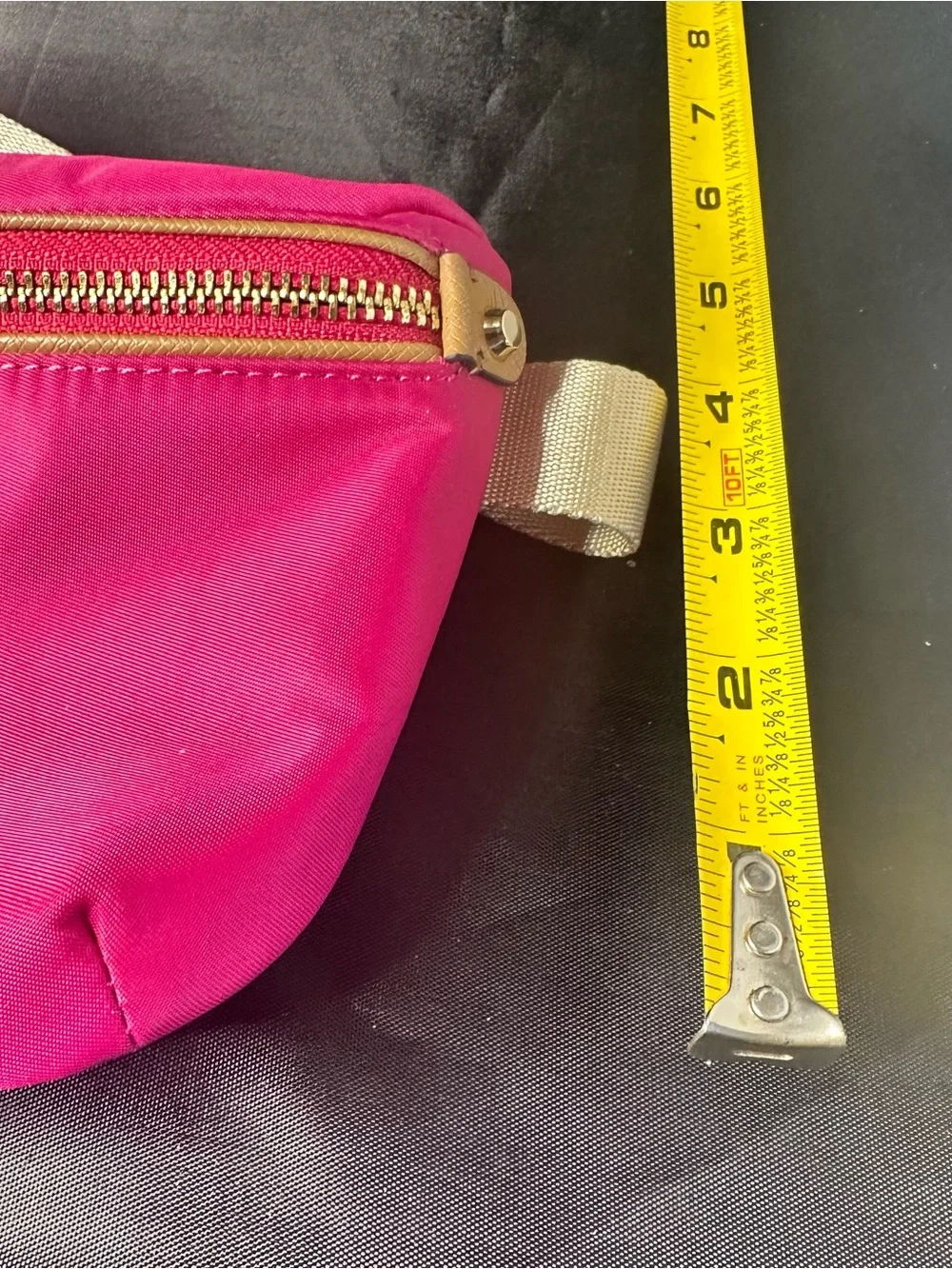 Michael Kors Hot Pink Nylon Belt Bag Fanny Pack Gold Hardware Adjustable Strap